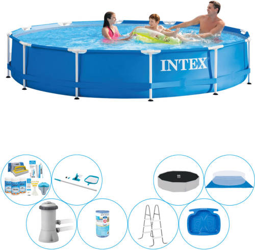 Intex Metal Frame Rond 366x76 Cm - Deluxe Zwembad Set