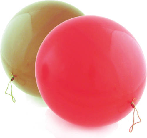 Folat Punchballonnen 45 Cm Latex Rood/groen 2-delig