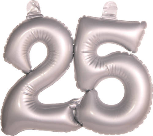 Folat Cijferballon 25 Folie 45 X 35 Cm Zilver