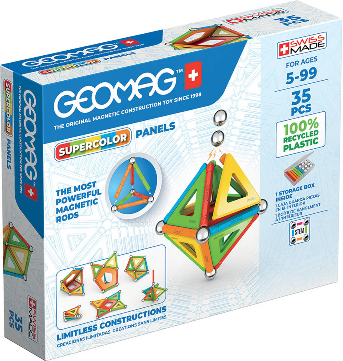 Geomag Supercolor Panels Recycled 35 Delig