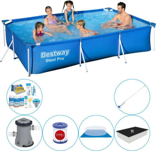 Bestway Steel Pro Rechthoekig 300x201x66 Cm - Zwembad Combinatie Pakket