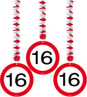 Folat Rotorspiralen 16 Jaar Verkeersborden 3 Stuks