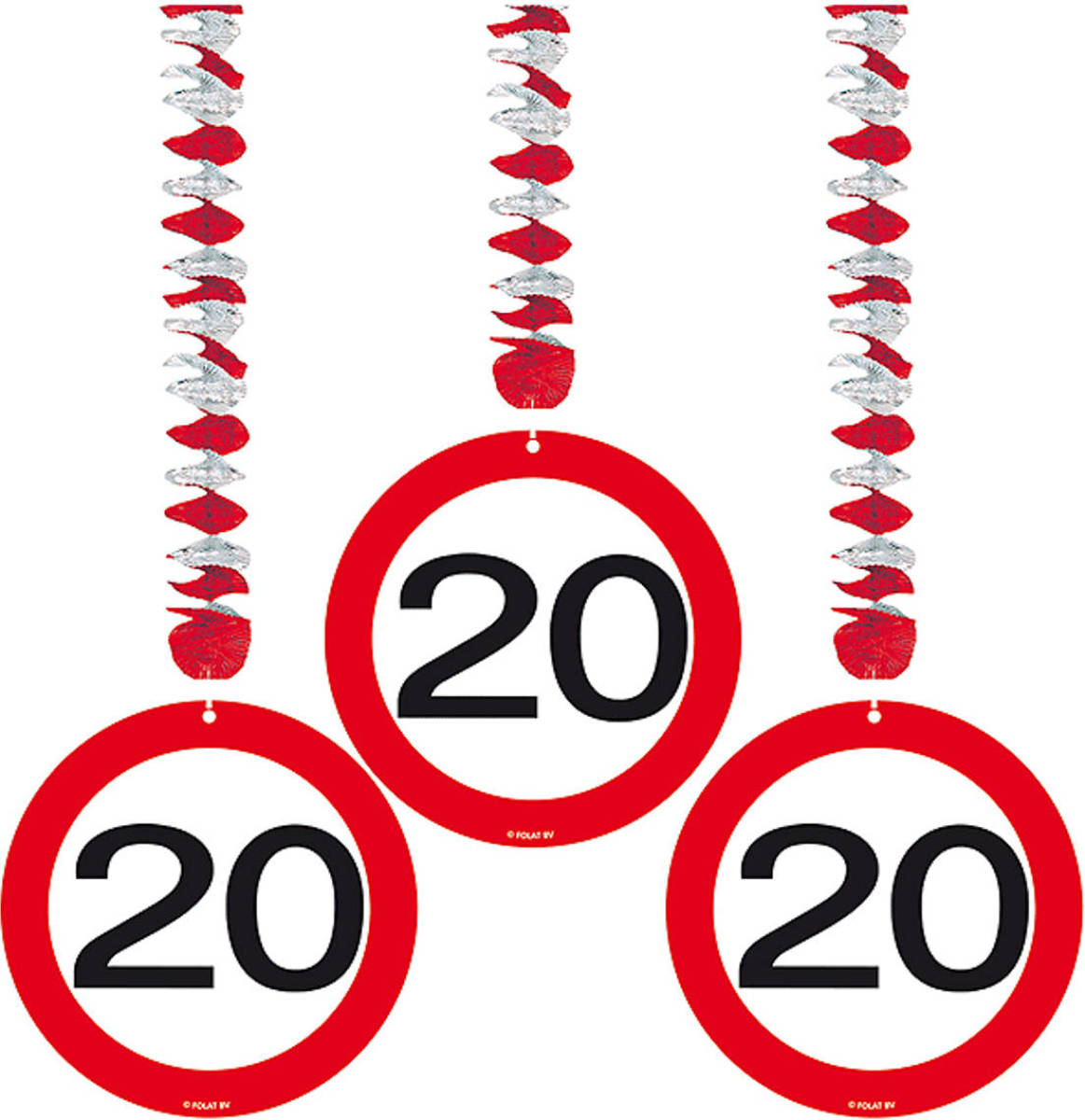 Folat Rotorspiralen 20 Jaar Verkeersborden 3 Stuks