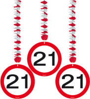 Folat Rotorspiralen 21 Jaar Verkeersborden 3 Stuks