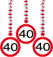 Folat Rotorspiralen 40 Jaar Verkeersborden 3 Stuks