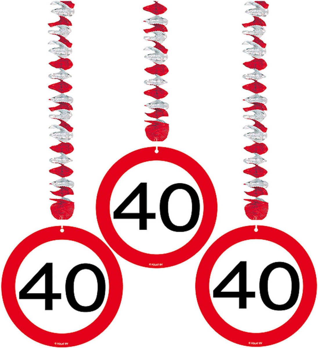 Folat Rotorspiralen 40 Jaar Verkeersborden 3 Stuks