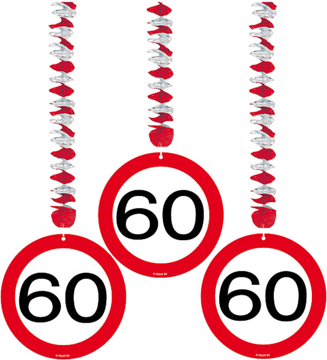 Folat Rotorspiralen 60 Jaar Verkeersborden 3 Stuks