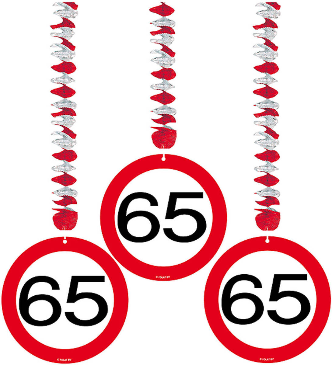 Folat Rotorspiralen 65 Jaar Verkeersborden 3 Stuks
