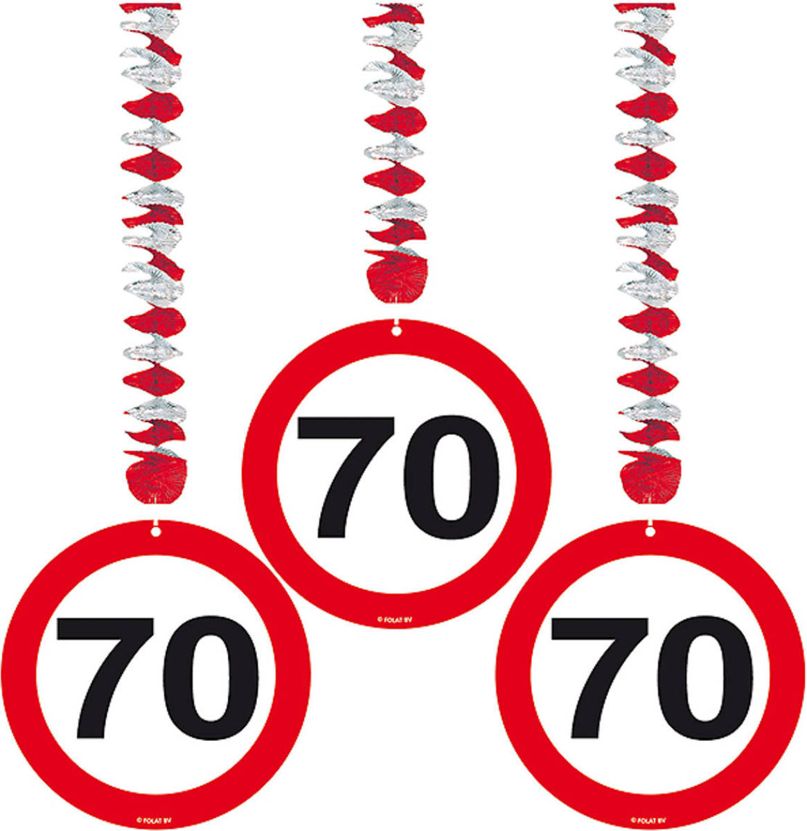 Folat Rotorspiralen 70 Jaar Verkeersborden 3 Stuks