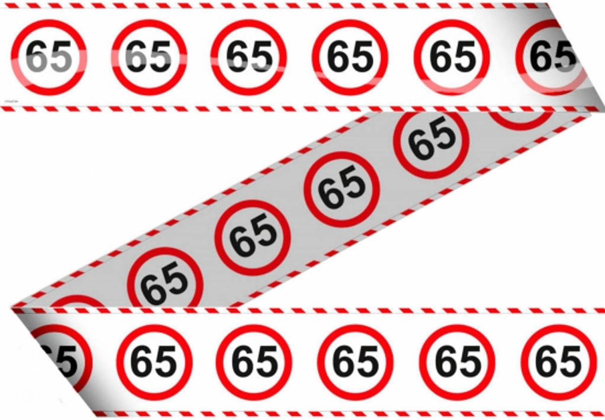 Folat Markeerlint 65 Jaar Met Stop Bord