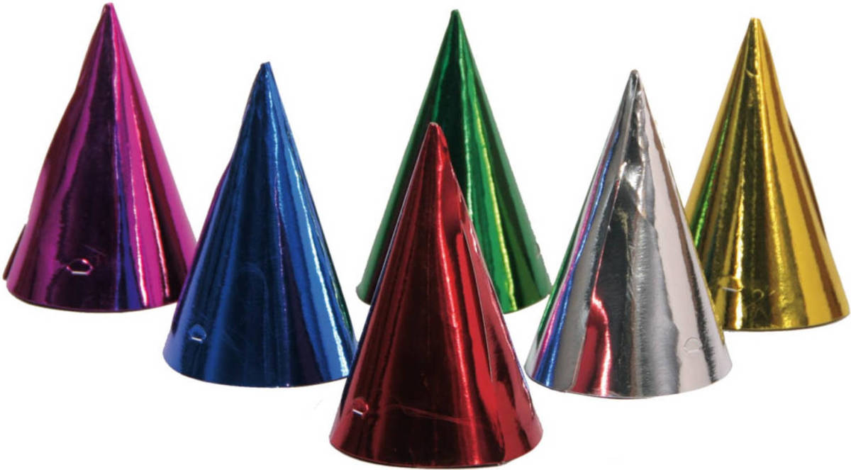 Folat Feesthoedjes Metallic 20 X 8 Cm Karton 6 Stuks