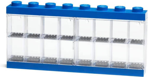 LEGO Vitrine 16 Mini-figuren 38,2 X 18,4 Cm Polypropyleen Blauw