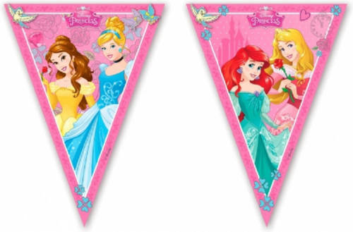 Set Van 3x Stuks Disney Princess Slingers Vlaggetjes 2,3 M - Vlaggenlijnen