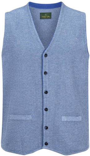 Charles Colby gebreid vest KEVAN blauw