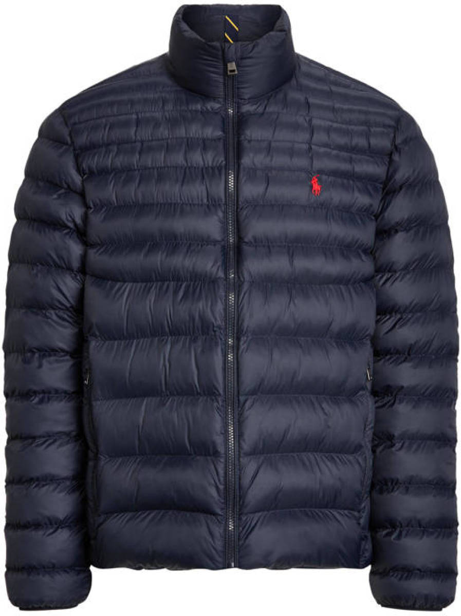 Polo ralph lauren tussenjas van gerecycled materiaal donkerblauw