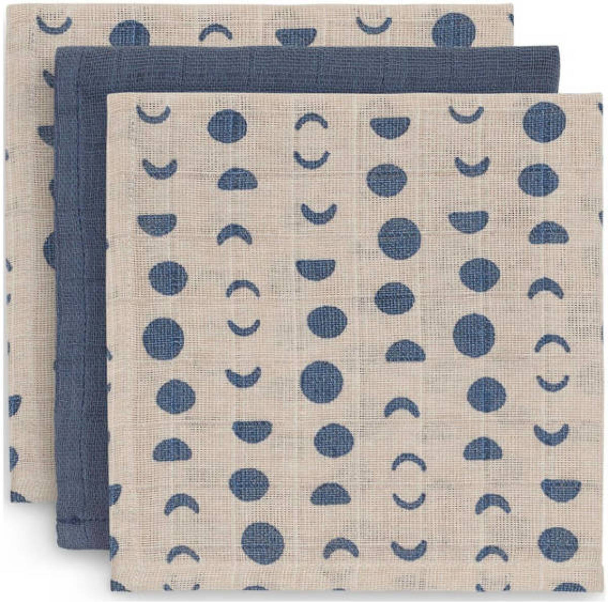 Jollein monddoekje hydrofiel meadow 31x31 cm - set van 3 moonlight
