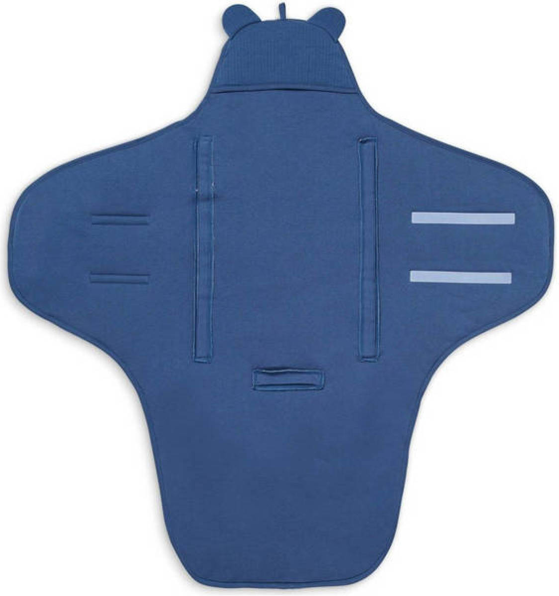 Jollein universele wikkeldeken Basic stripe voor maxi cosi groep 0 jeans blue