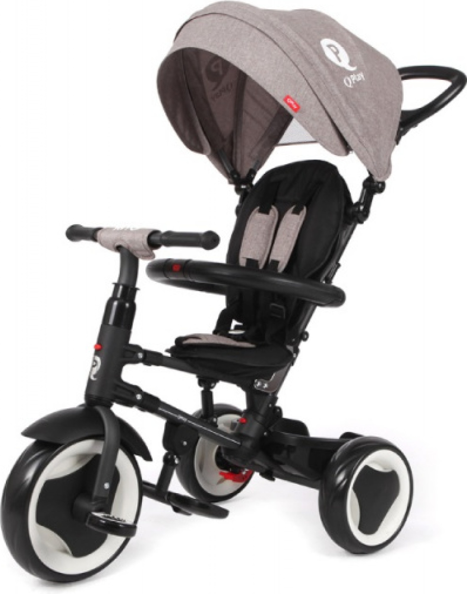 Qplay driewieler Rito junior 90 x 49 x 93 cm staal grijs