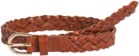 PIECES leren riem PCAVERY cognac