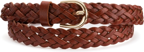PIECES leren riem PCAVERY cognac