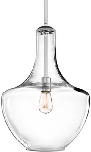 KICHLER Medium glas-hanglamp Everly Fassung chroom