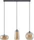 Lucande Wilja hanglamp, 3-lamps, amber