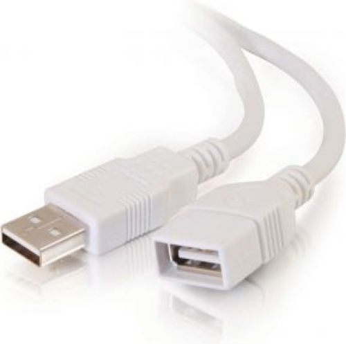 Cables To Go C2G 2m USB 2.0 A mannelijk naar A vrouwelijk verlengkabel - wit