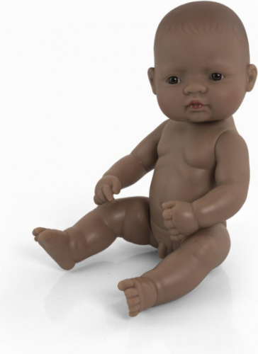 Miniland babypop Zuid Amerikaans jongen 32 cm bruin