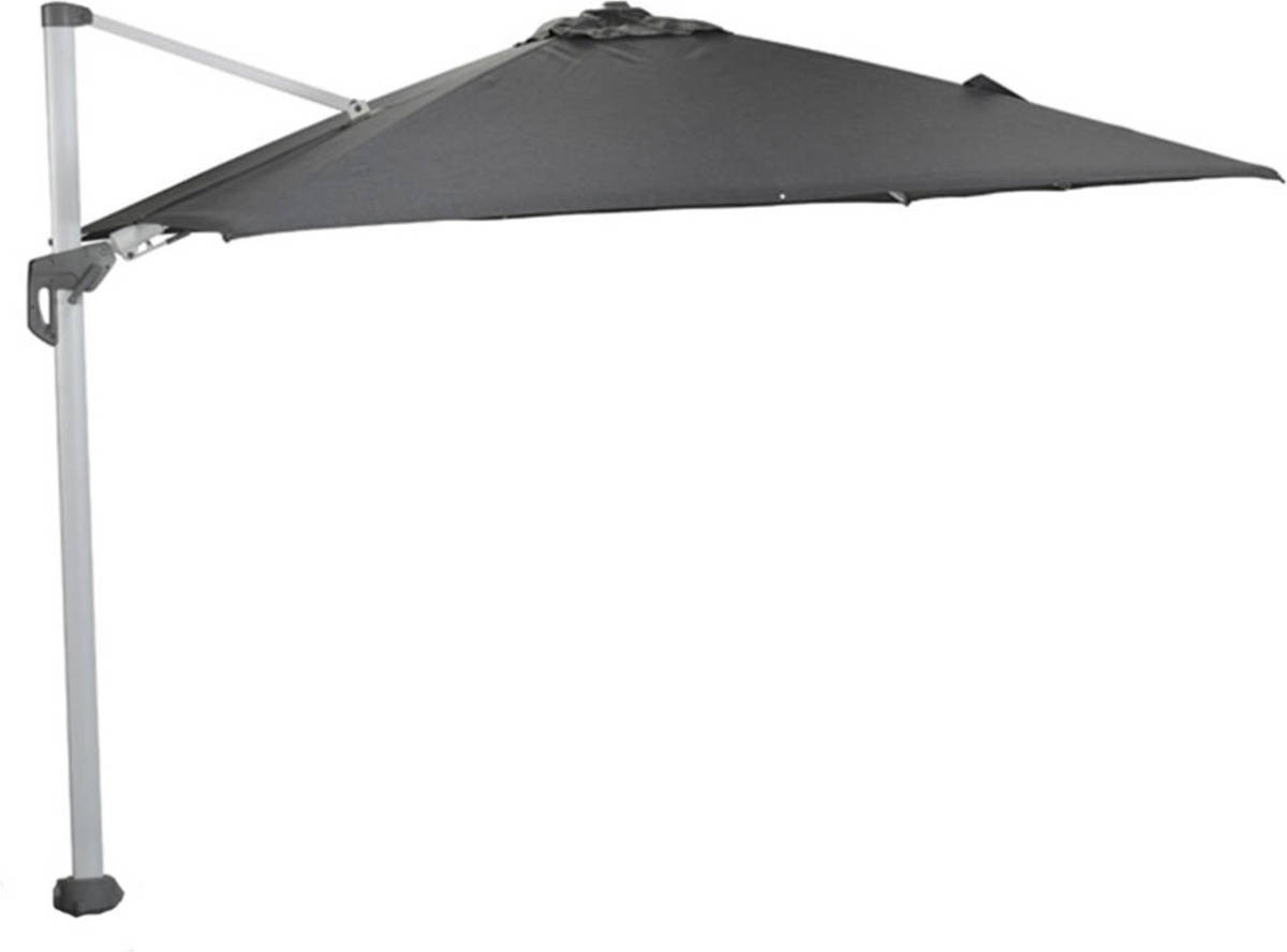 Garden Impressions Zweefparasol Hawaii Deluxe 300x300 - Wit - Donker Grijs