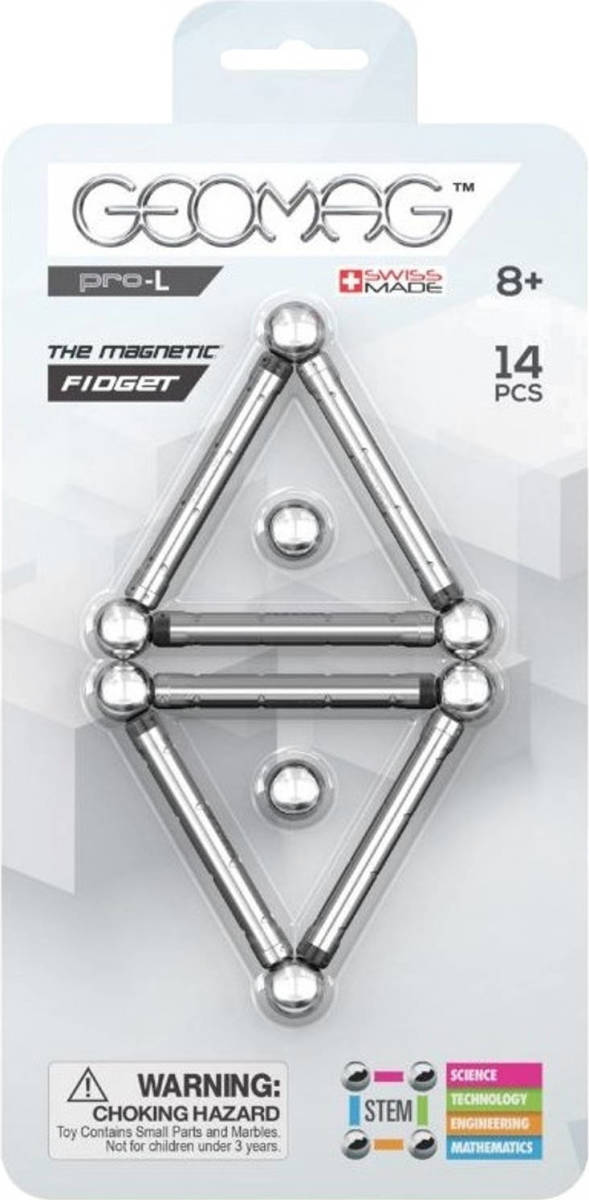 Geomag Pro-l Magnetic Fidget 14-delig Zilver