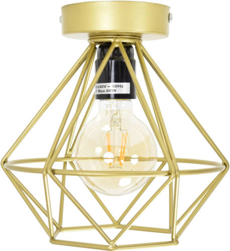 Lamponline Plafondlamp Wire Ø 22 Cm Mat-goud