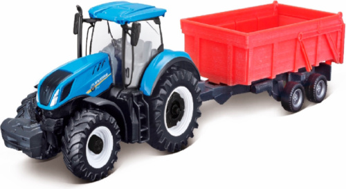 Bburago tractor New Holland jongens 38 cm ABS blauw 2 delig
