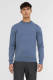 Tommy hilfiger gemêleerde pullover met biologisch katoen faded indigo