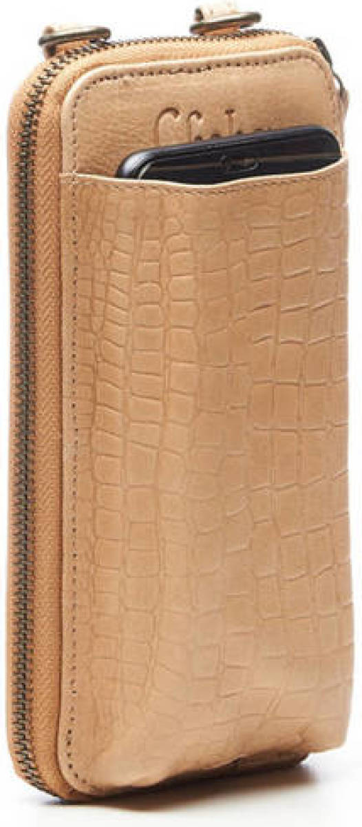 Chabo Bags leren telefoontasje Rio Fiesta Plus zand