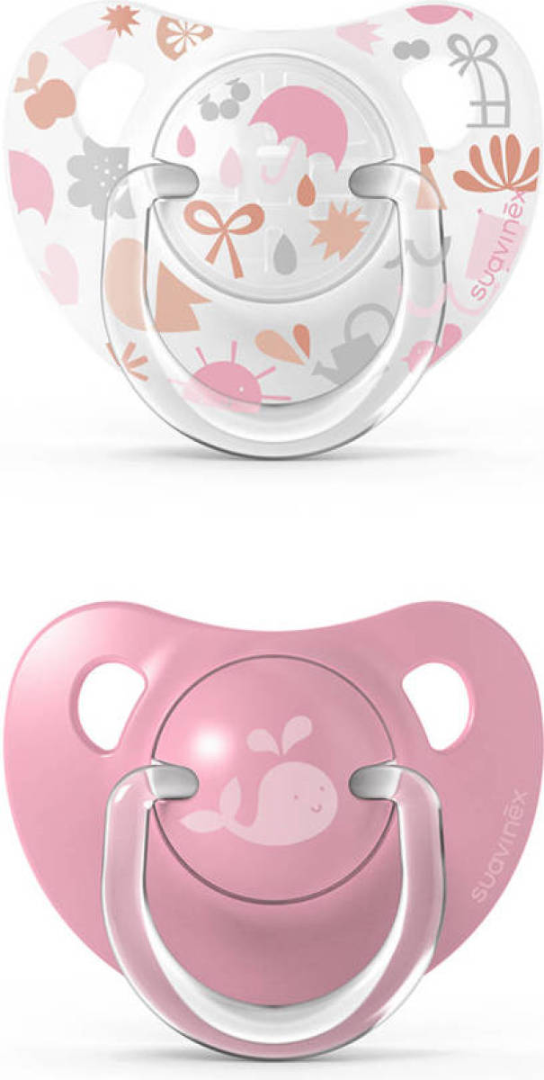 Suavinex Fopspeen Silicone Memories Roze Dental +18M Duo