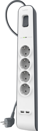 Belkin Surge Protector 4 Outlet 2 meter 2x usb