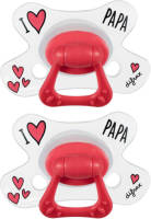 Difrax fopspeen Natural 20+ maanden - I Love Papa(2 stuks)