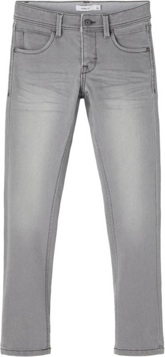 NAME IT KIDS slim fit jeans NKMSILAS grijs
