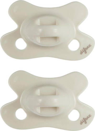 Difrax fopspeen Dental Newborn Pure - Wit/Crème(2 stuks)