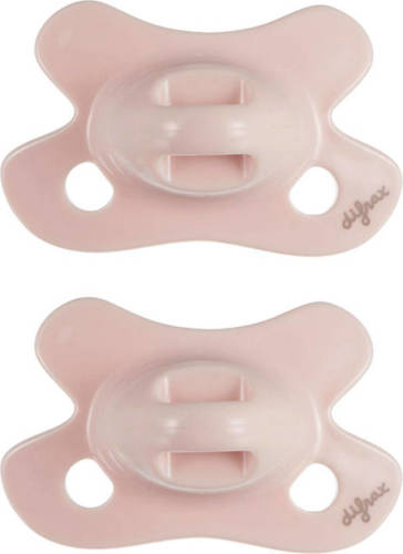 Difrax fopspeen Dental Newborn Pure - Roze/Lichtroze(2 stuks)