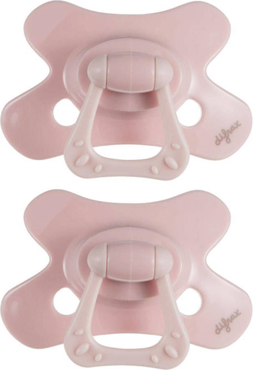 Difrax fopspeen Dental 6+ maanden Pure - Roze(2 stuks)