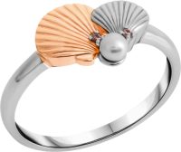Firetti Zilveren ring Schelpen met zoetwater-cultivéparel