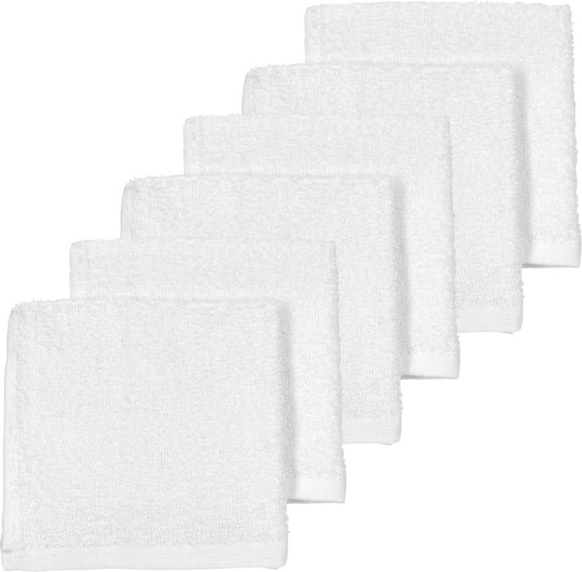 Meyco basic badstof monddoekje - set van 6 wit