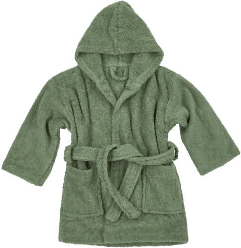 Meyco basic badstof badjas forest green
