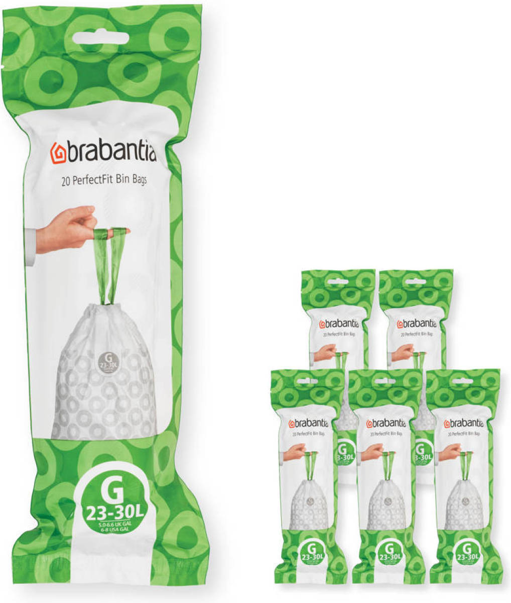 Brabantia afvalzak PerfectFit (23-30L) (set van 6)