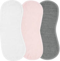 Meyco basic badstof spuugdoek schoudermodel - set van 3 wit/lichtroze/grijs