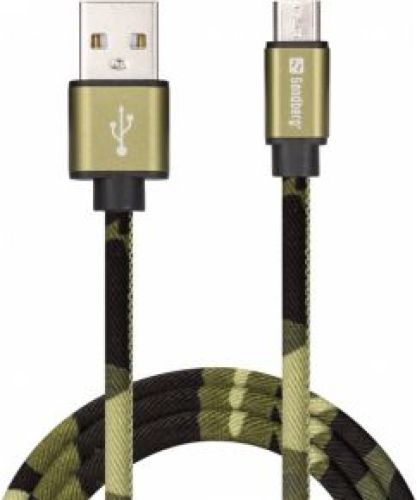 Sandberg MicroUSB Green Camouflage 1m