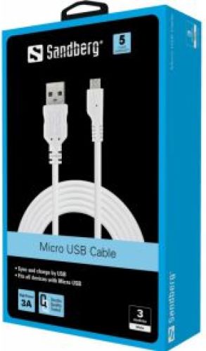 Sandberg MicroUSB Sync/Charge Cable 3m