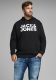 JACK & JONES PLUS SIZE hoodie JJECORP Plus Size met logo zwart