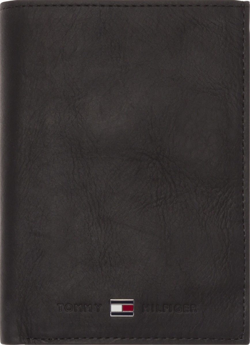 Tommy hilfiger Portemonnee JOHNSON N/S WALLET W/COIN POCKET van echt leer in lengteformaat